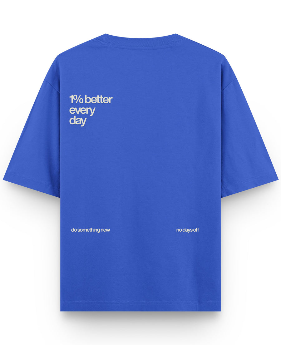 Royal Blue Oversized T-Shirt Back Design