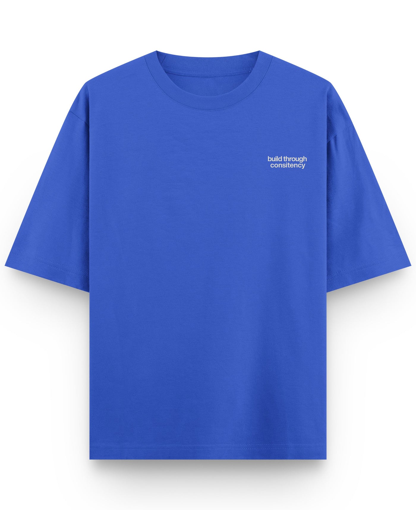Royal Blue Oversized T-Shirt Front Design