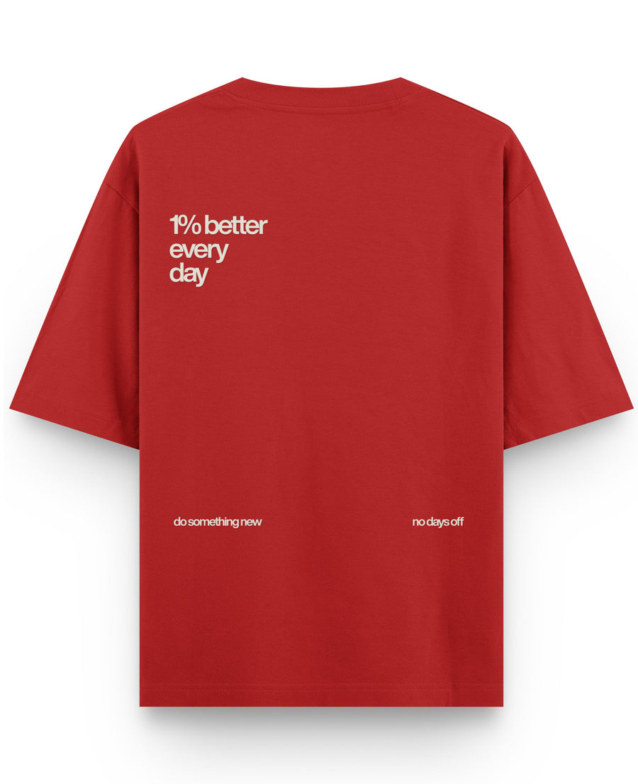 Red Oversized T-shirt Back Design