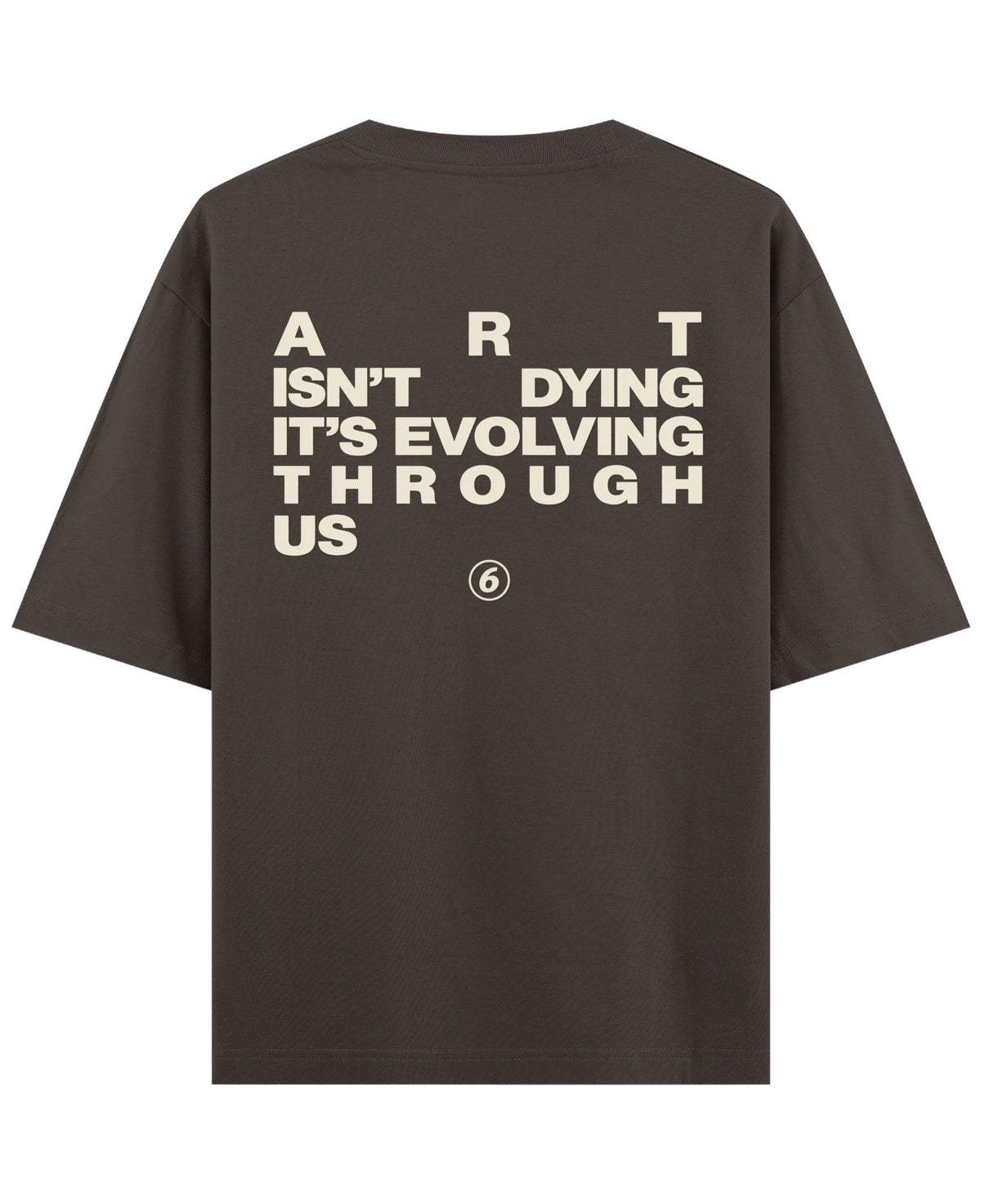 Coffee Oversized T-Shirt Back Design