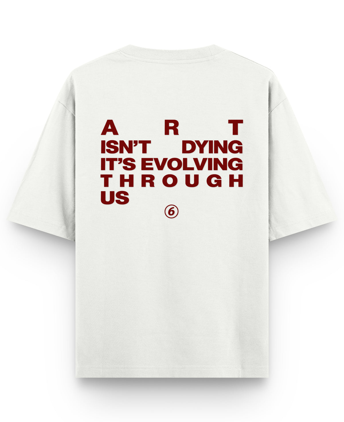 Off White Oversized T-shirt Back Design