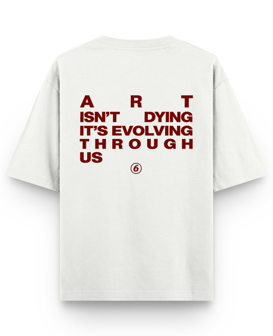Off White Oversized T-shirt Back Design