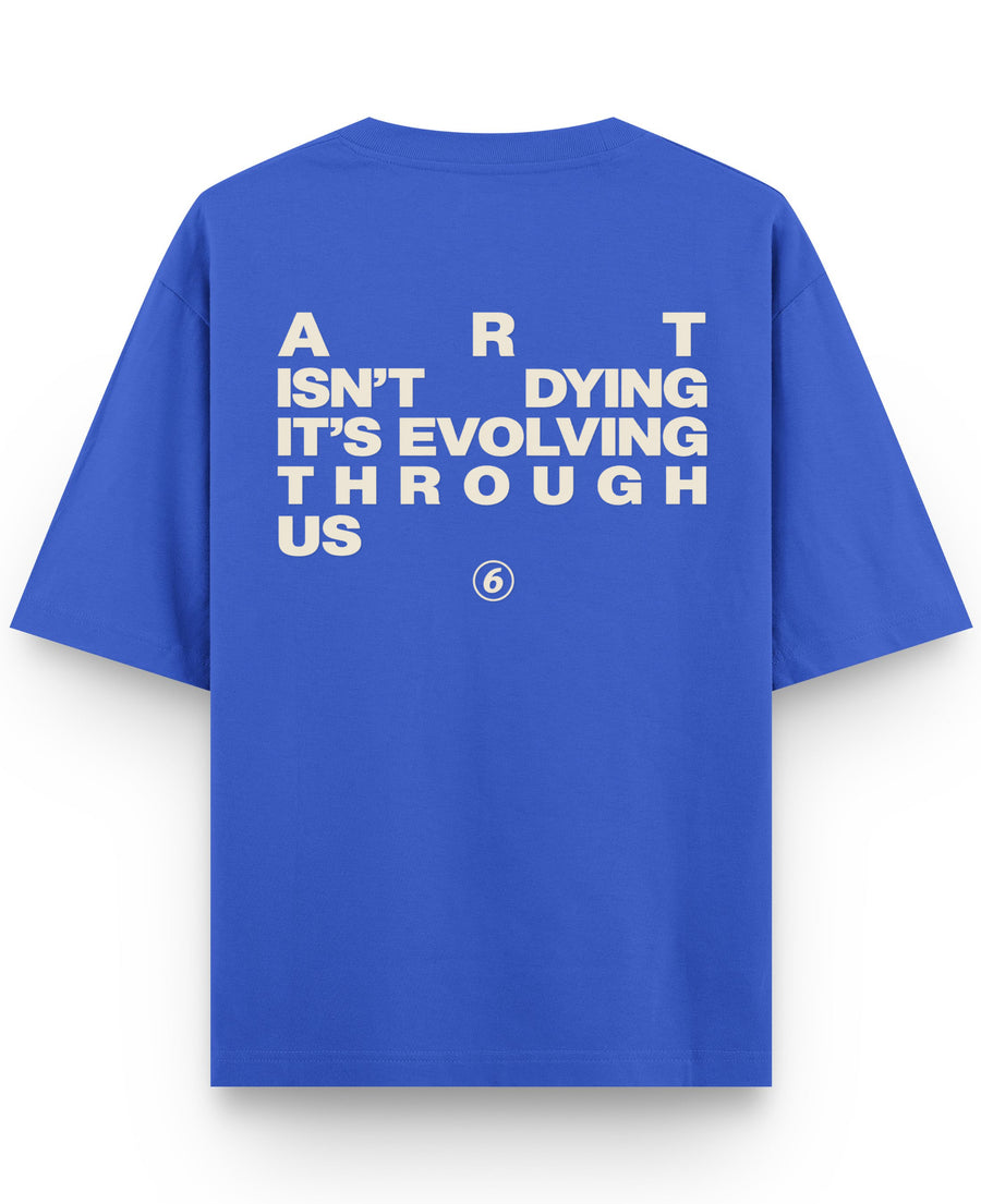Royal Blue Oversized T-Shirt Back Design