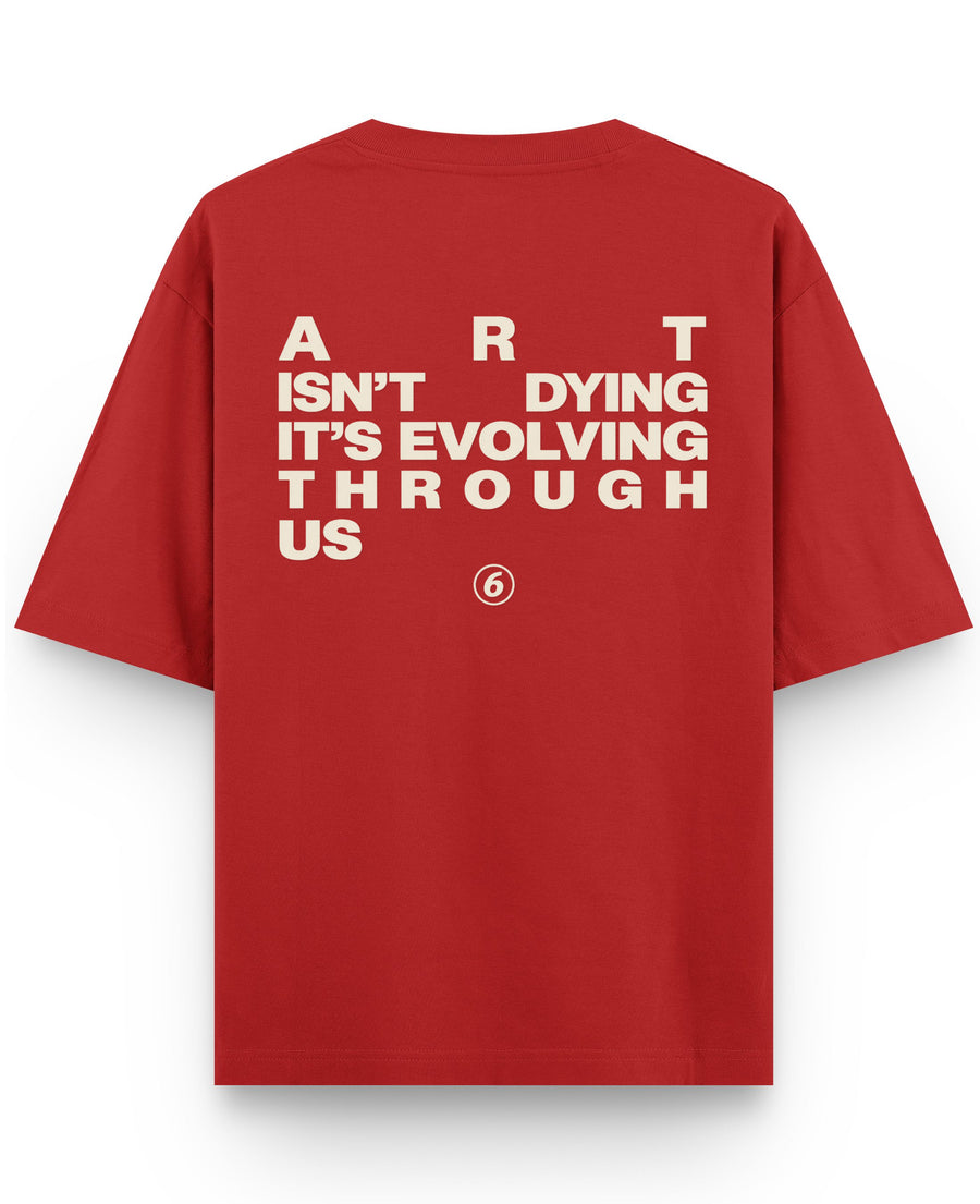 Red Oversized T-shirt Back Design