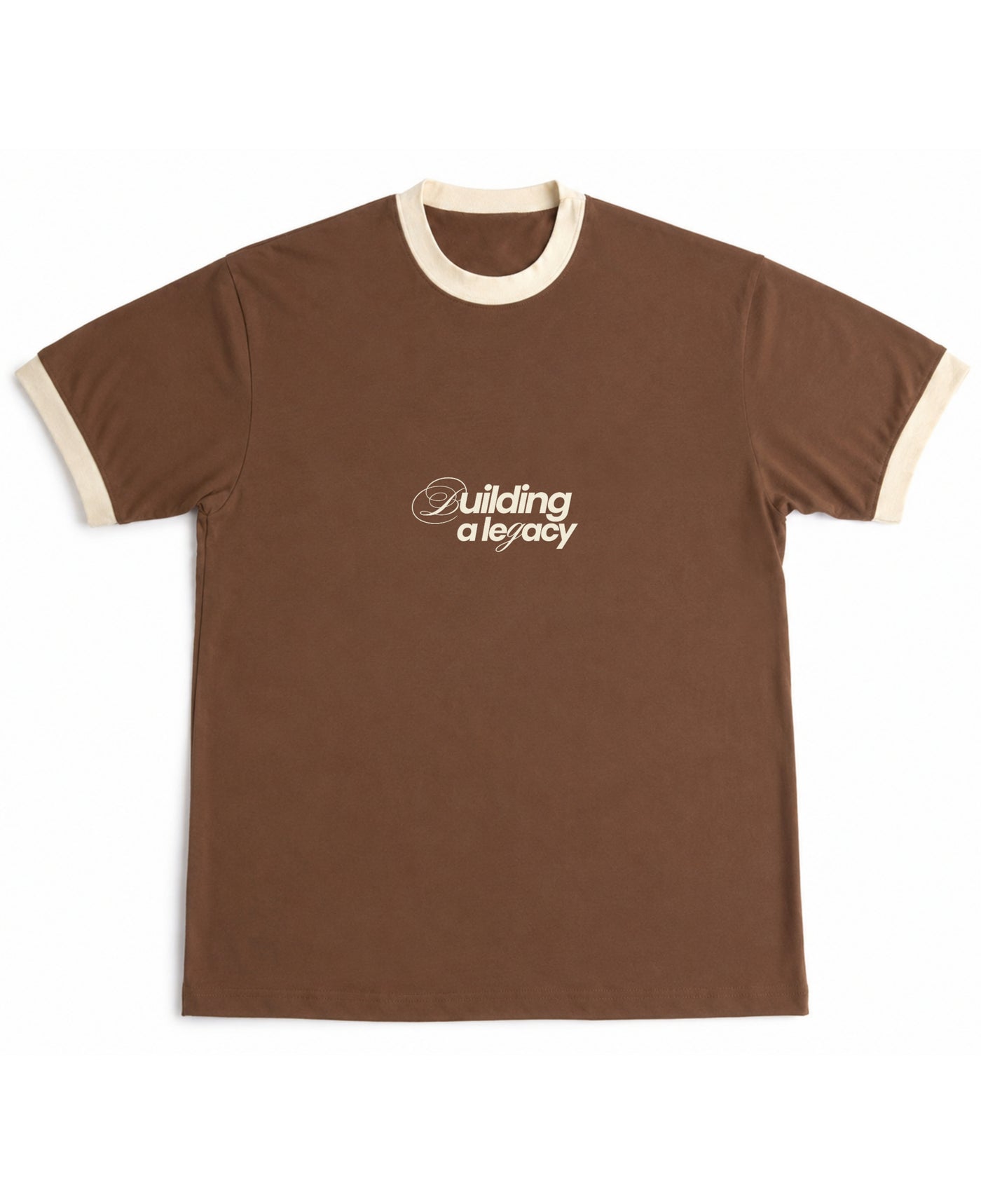 Mousse & Cream Ringer tee Front Design