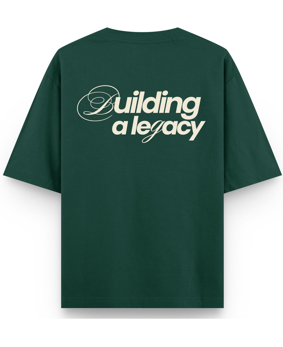 Bottle Green Oversized T-Shirt Back Design