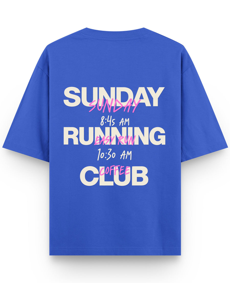 Royal Blue Oversized T-Shirt Back Design