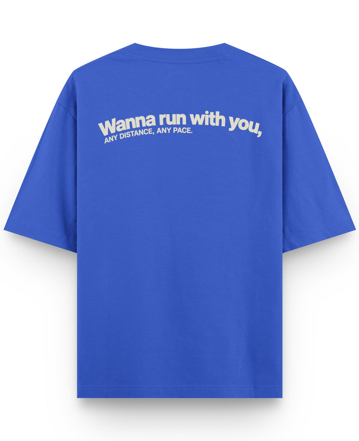 Royal Blue Oversized T-Shirt Back Design