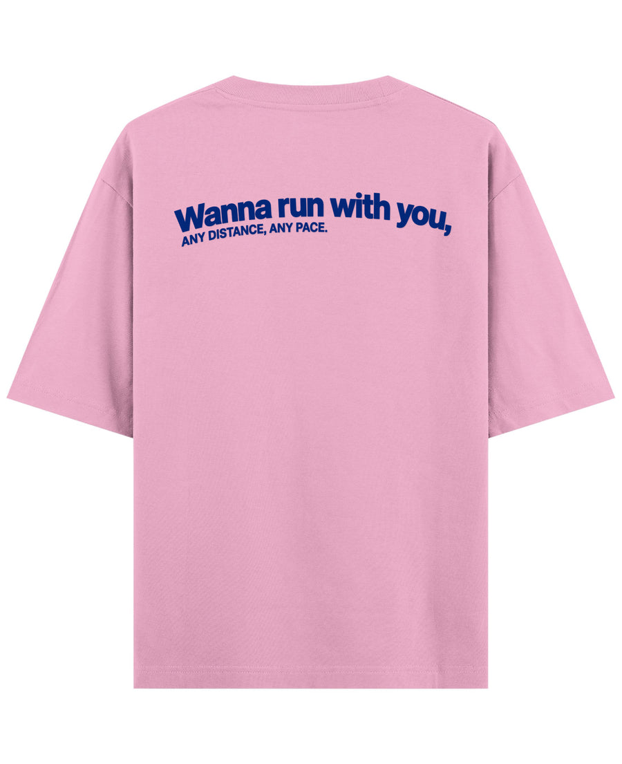 Baby Pink Oversized T-Shirt Back Design